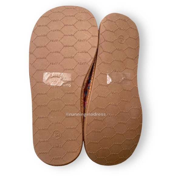 Savage X Fenty Luxe Velvet Slippers In Color Distorted Bloom Size Small Shoe 6-7 - Picture 11 of 15